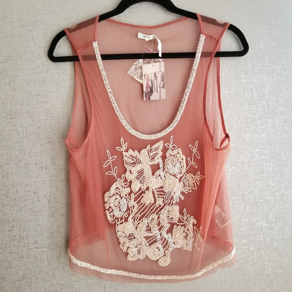 Kimchi Blue Tops - new UO Kimchi Blue Embellished Beaded Tank Top